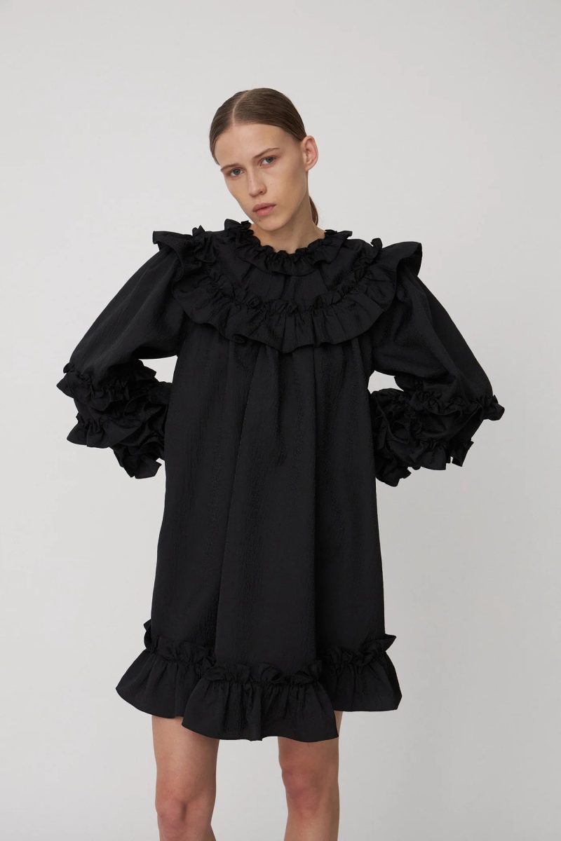 Light Weight Mini Frill Dress Dress PC44 2984 999 Black 2