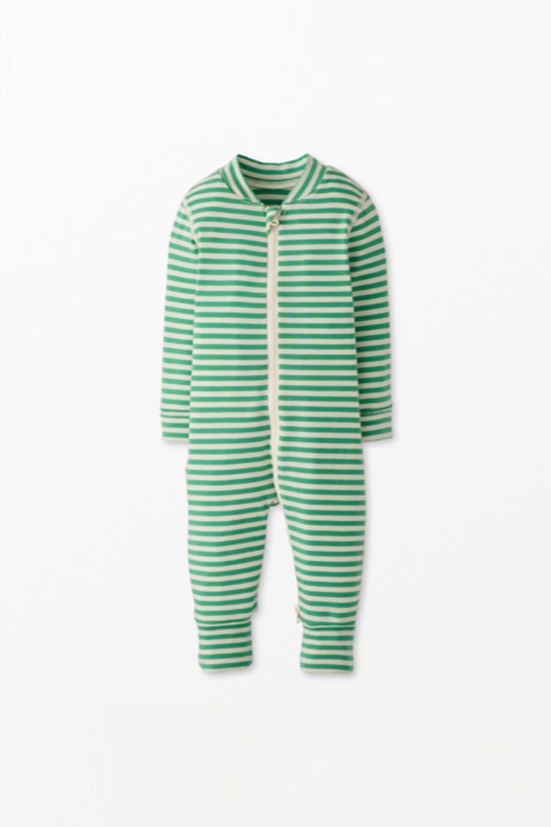 hanna andersson zip sleeper green