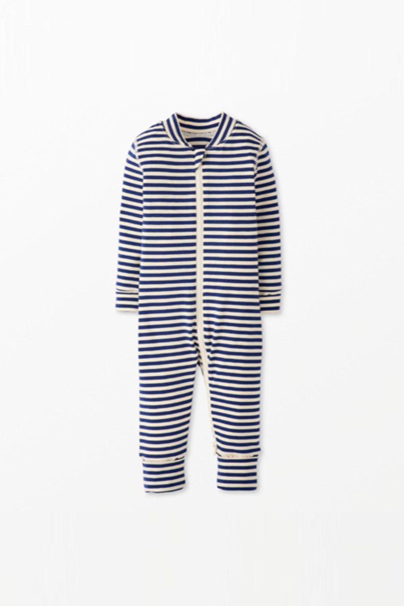 hanna andersson zip sleeper navy