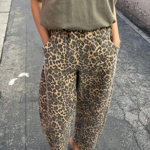 le bon shoppe arc pants leopard