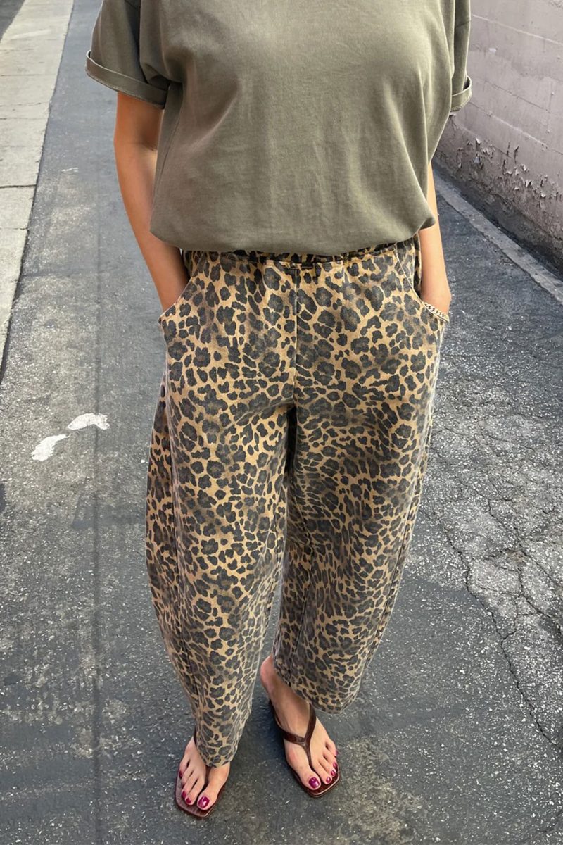 le bon shoppe arc pants leopard