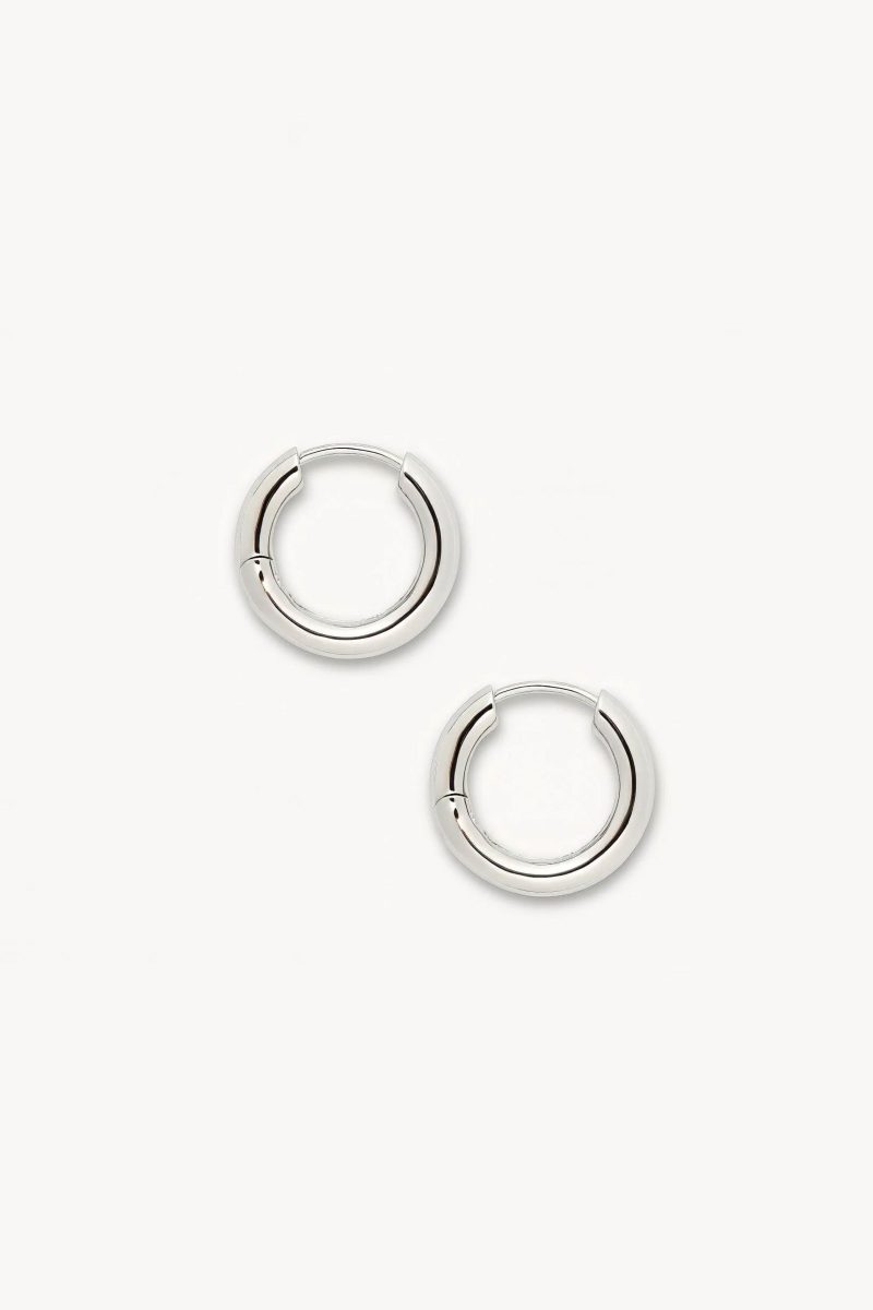 machete petite hoops silver