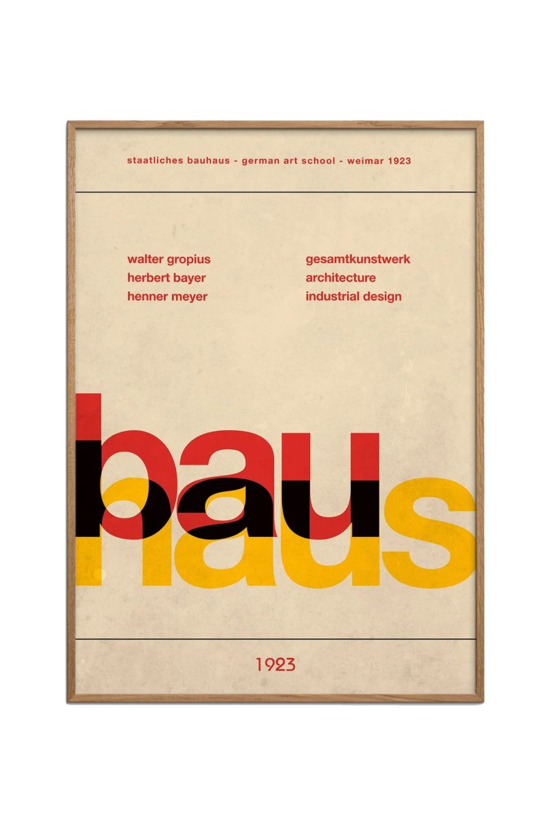 poster and frame bauhaus school