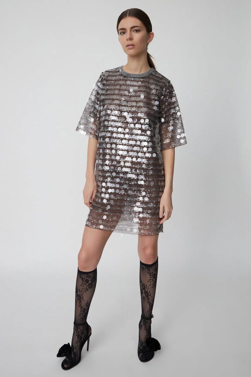 stella nova seethrough sequins dress